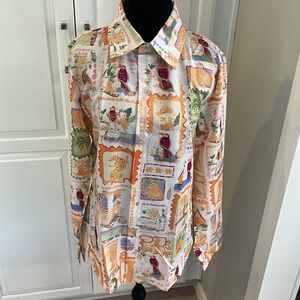 Long Sleeved Front Button Blouse